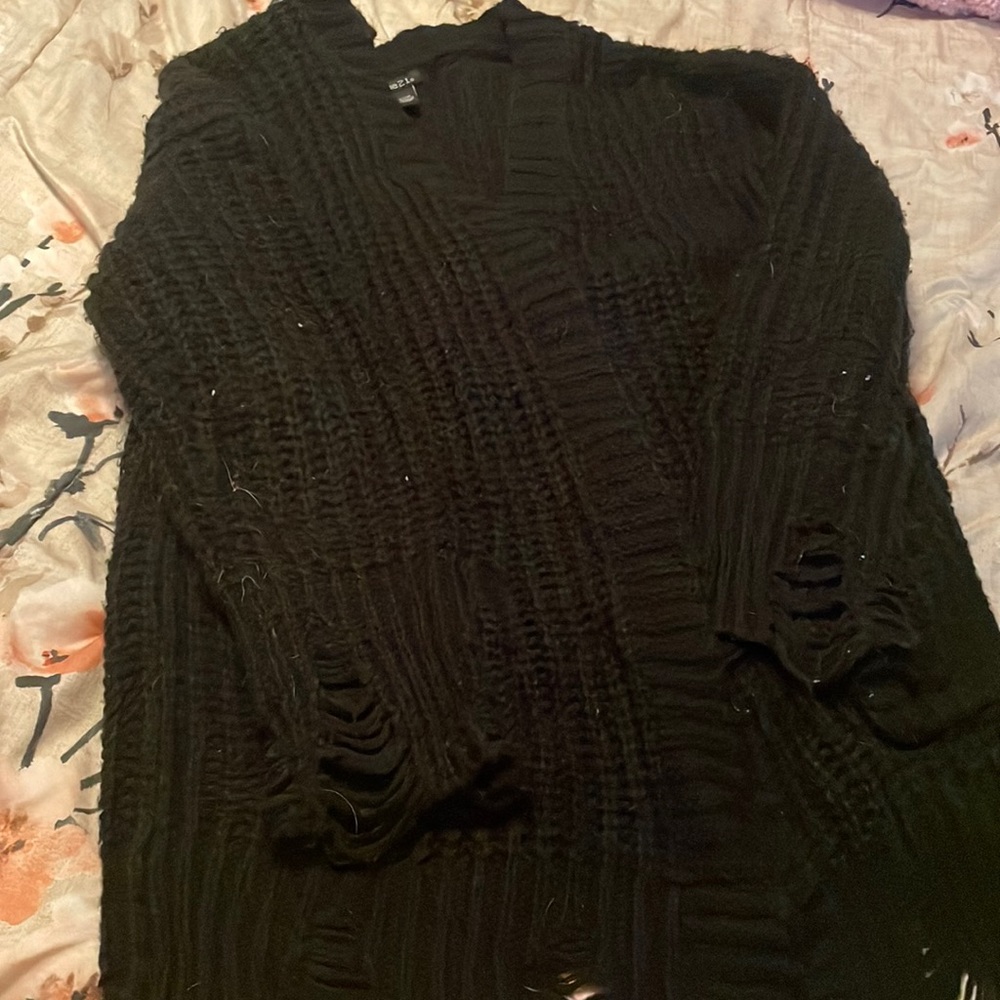Black cardigan
